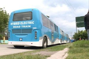 Blue Hybrid Electric Road Train